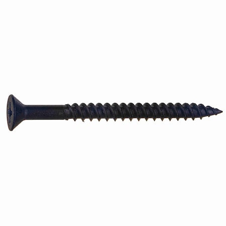 Midwest Fastener Wood Screw, #10, 2-1/4 in, Black Phosphate Steel Flat Head Phillips Drive, 100 PK 02649